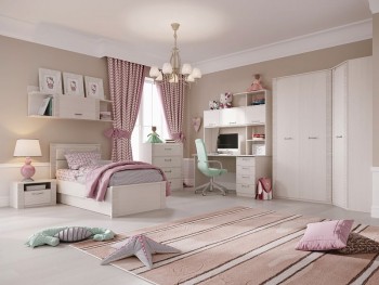 Спальный гарнитур для детской Элана Бодега белая в Ирше - irsha.mebel54.com | фото