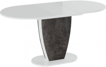 Стол обеденный «Монреаль» Тип 1 (Белый глянец/Моод темный) в Ирше - irsha.mebel54.com | фото
