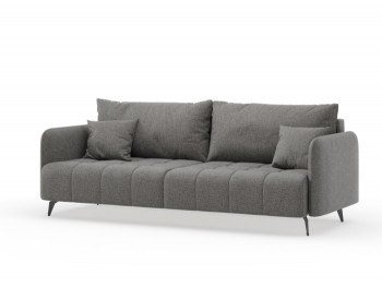 Валериан диван трёхместный прямой Стальной, ткань RICO FLEX 9292 в Ирше - irsha.mebel54.com | фото