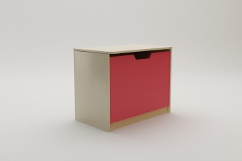 Ящик для игрушек Бэрри (Бежевый/Красный/корпус Клен) в Ирше - irsha.mebel54.com | фото