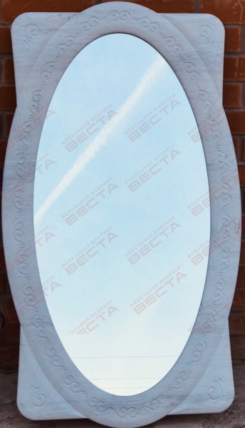 Зеркало Овальное МДФ Белый в Ирше - irsha.mebel54.com | фото